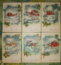 CARTOLINE BUON ANNO non viaggiate lotto 6 pezzi