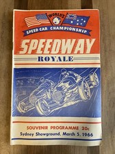 Programma Australian Speedcar Race 1966, Speedway Royale, Sydney