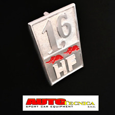 STEMMA LOGO FREGIO COFANO LANCIA FULVIA 1600 HF SCRITTA 1.6 HF BADGE CROMATO NEW