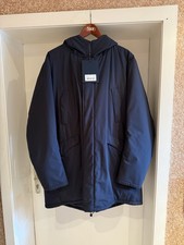 Cappotto Herno Laminar con fodera in piumino taglia 56 Navy