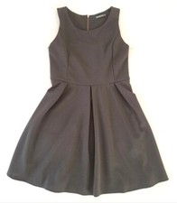 TERRANOVA Vestito abito nero skater no stiro classico ragazza donna tg S