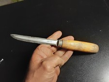 VECCHIO COLTELLO TIPO LAPPONE ROVINATO DA UN AFFILATURA MALFATTA LUNGHEZZA 23 CM