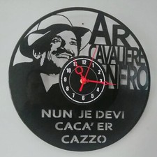 orologio in vinile.IL CAVALIERE NERO. IL GRANDE GIGI PROIETTI.IDEA REGALO .