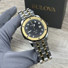 NUOVO✅DIAMOND MARKERS✅ Orologio Uomo Bulova Marine Star Bicolore 44mm 98D175 $625