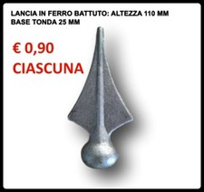 lancia in ferro battuto forgiato puntali spuntoni lance punte per cancelli di