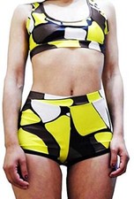 Costume da Bagno Donna Due Pezzi Top Pantaloncino Compleanno