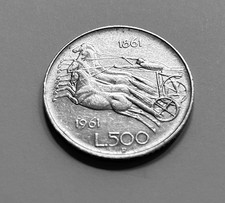 moneta argento da 500 Lire
