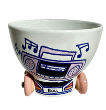 ❤️ LATTE GIGLIO TAZZA PORCELLANA  COLAZIONE PAZZA CON RUOTE ROLL RUOTAZZA