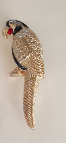 Spilla vintage pappagallo oro - pappagallo,