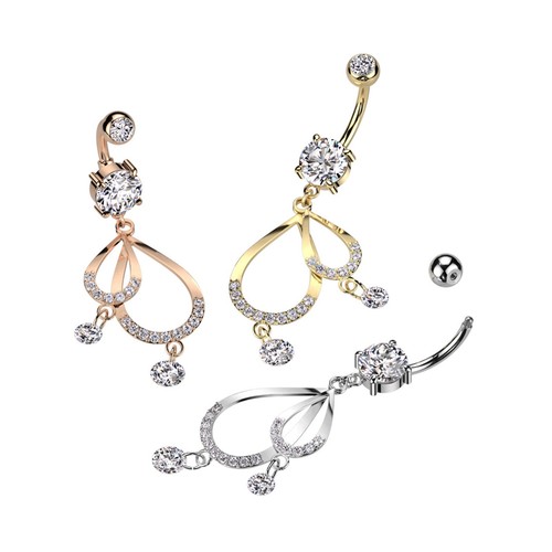Piercing ombelico acciaio - piercing,