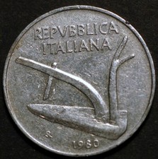 Italia 10 Lire 1980 KM# 93