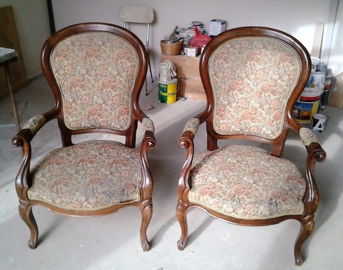 Coppia poltrone stile luigi - poltrone,
