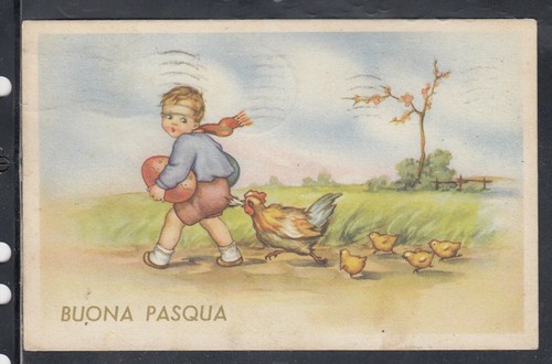 Cartolina buona pasqua bambino - cartolina,