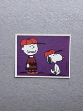 1971 Figurine Di Linus Peanuts Card of Snoopy & Charlie Brown Baseball Schulz