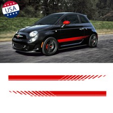 2x Red Sport Racing Stripe Car