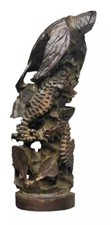 Scultura animale in legno di guayacan Sealife 11,5" intagliata a mano