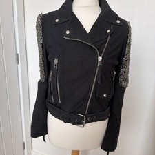 Giacca biker Zara TRF pelle di