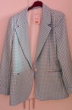 White & Blue Plaid Spring /