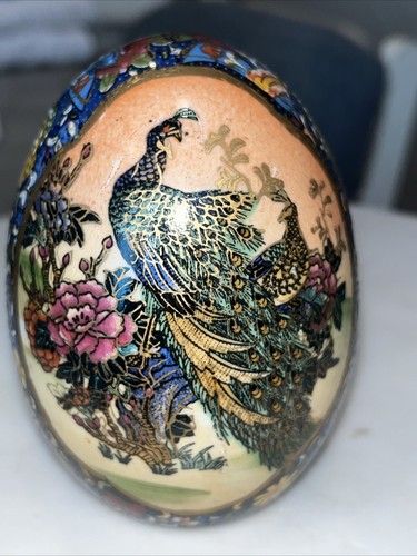 Moriage style porcelain egg - style,