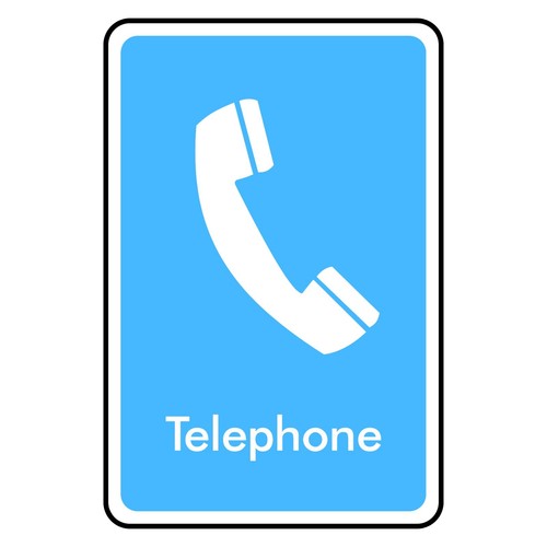 Telephone sign sticker - sticker, |