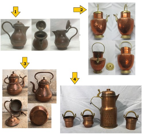 Lotto boccale rame - , ottone