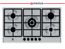 Piano Cottura a Gas 5 fuochi 90 cm acciaio Staylux coprifuochi in Ghisa Gas Meta
