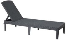 Lettino Sdraio da Giardino Reclinabile in Resina Effetto Rattan Keter Jaipur Ant