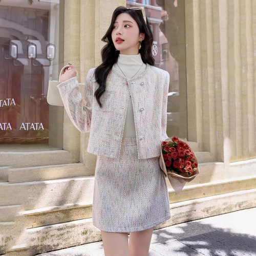 Completo giacca gonna tweed - e,