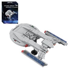 Blocchi di costruzione Star Trek Akira Class Eaglemoss MOC Starship Model Kit in scatola