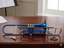 Trombone finitura ottone blu - trombone,