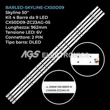 KIT 4 BARRE STRIP 9 LED TV