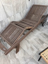 Lettino Prendisole in Legno Massello