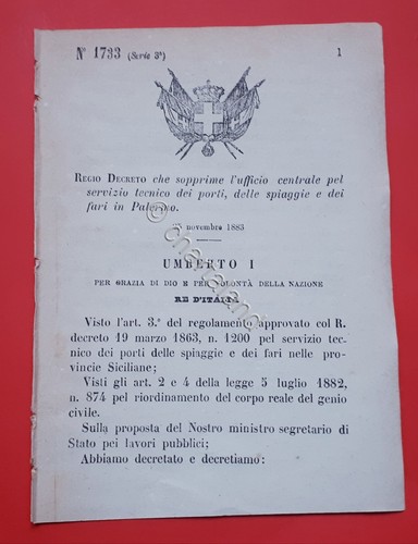 Decreto regno italia sopprime - italia,