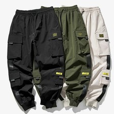 Pantaloni larghi uomo verde