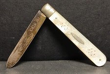 antico coltellino ARGENTO STERLING MADRE PERLA Sheffield 1901 da frutta