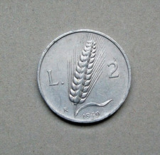 2 lire SPIGA ARATORE 1949