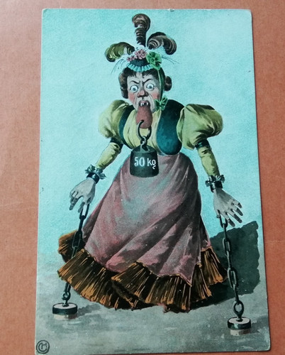 Cartolina umoristica inizi 900 - inizi,