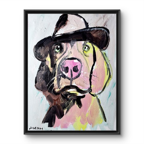Quadro astratto originale - , cane