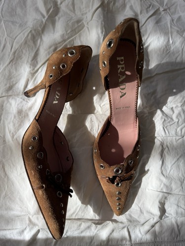 Prada vintage camoscio marrone