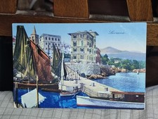 Cartolina Lovrana Lovran Croazia Istria Miramare Porto Hotel Formato Piccolo 