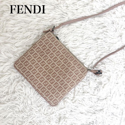 Fendi zucchino canvas pochette - fendi,