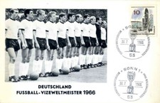 Cartolina Germania, vicecampione del mondo di calcio 1966
