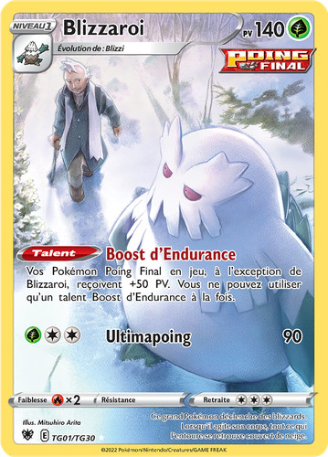Carte pokémon blizzaroi - carte,