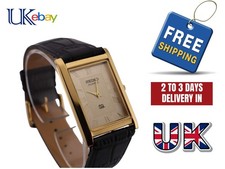 Orologio da polso uomo Seiko Slim Quartz vintage - viene fornito con batteria nuova, cinturino nuovo