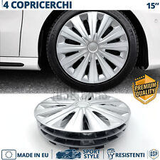 4 Copricerchi per Toyota Yaris XP210 15'' Pollici Coppette 12 Razze Silver MADE