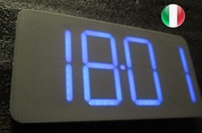 OROLOGIO parete BLU LED digitale LUMINOSO grande RADIOCONTROLLATO temperatura