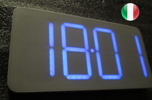 Orologio parete blu led - orologio,