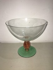 VETRI DECORATIVI-PIACEVOLE TAZZA IN VETRO COLORATO-UTILE-BEL SOPRAMMOBILE