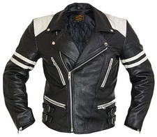 Giacca pelle moto retrò