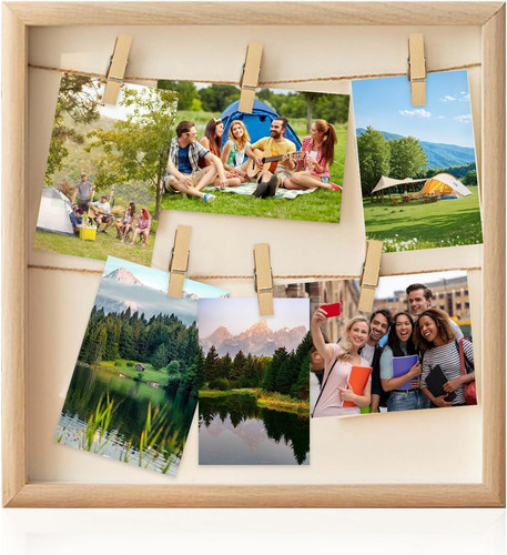 Portafoto con mollette in - portafoto, mollette,